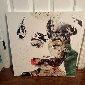 Audrey Hepburn collage wall art